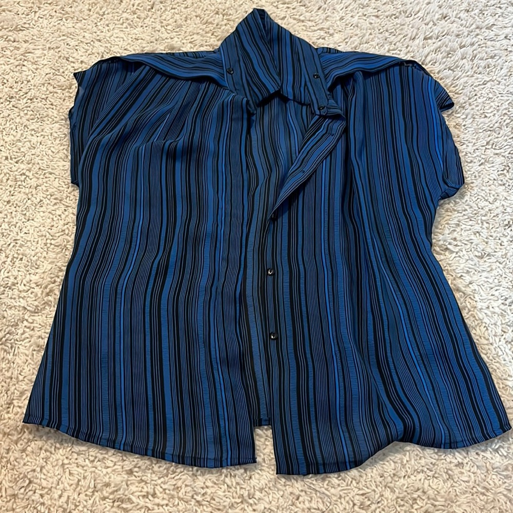 Blue and black Blouse